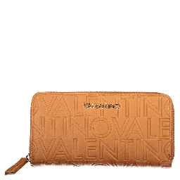 Brown Polyurethane Women's Wallet