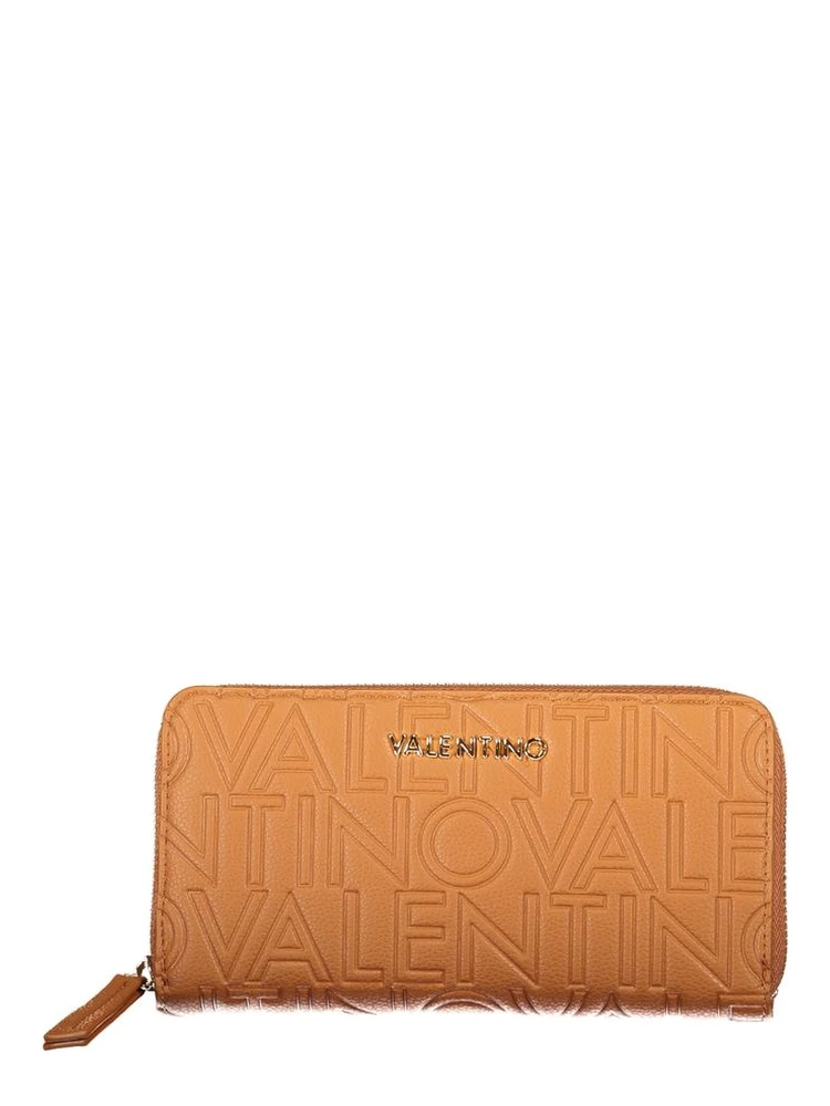 Brown Polyurethane Women's Wallet
