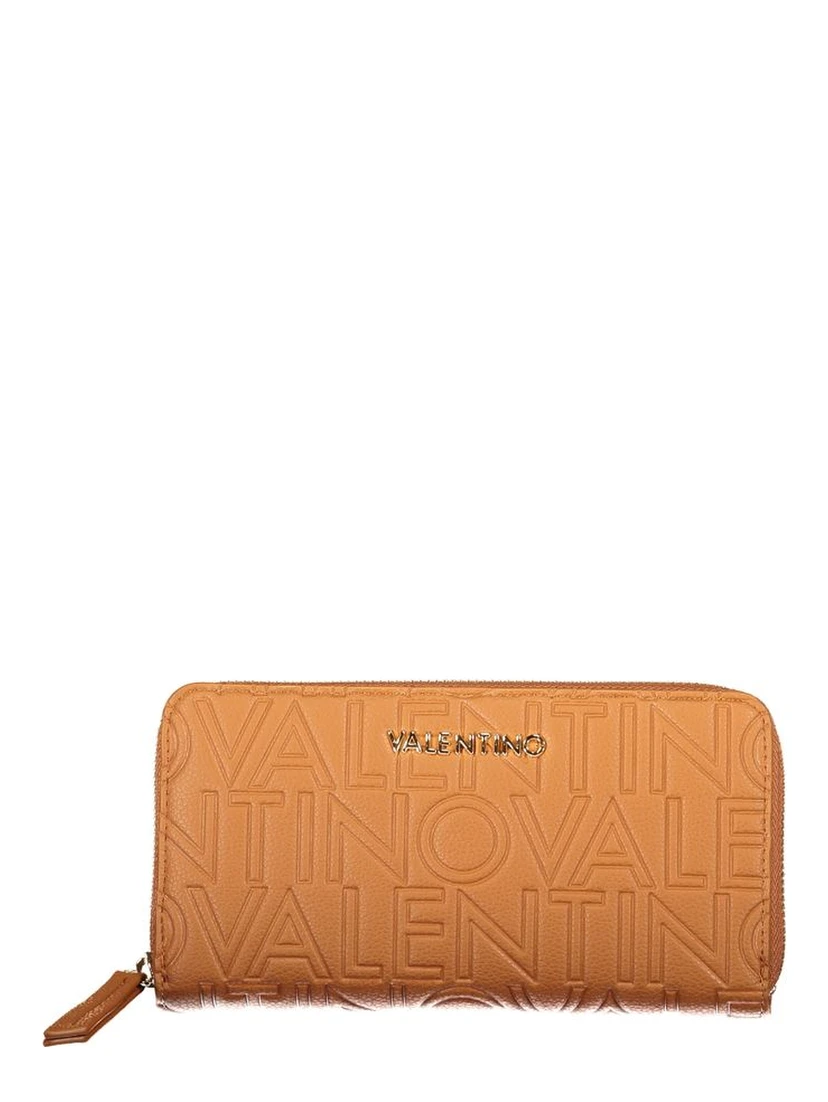 Brown Polyurethane Women's Wallet