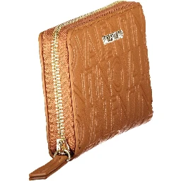 Brown Polyurethane Women's Wallet