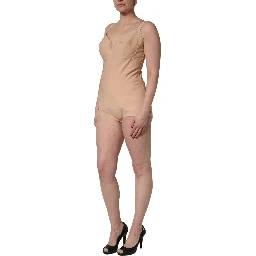 Nude Nylon Full Body Shaper Bodysuit Top
