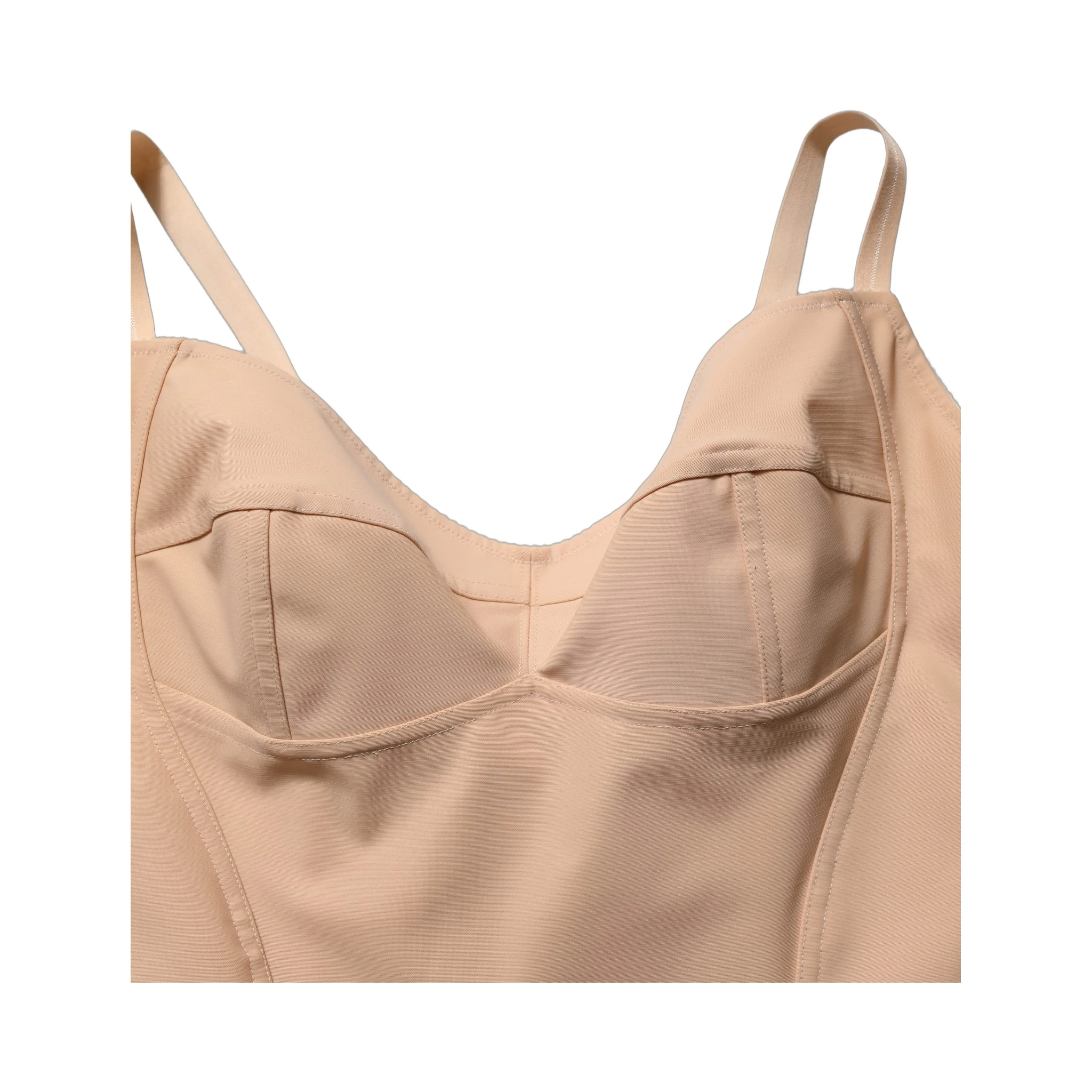 Nude Nylon Full Body Shaper Bodysuit Top