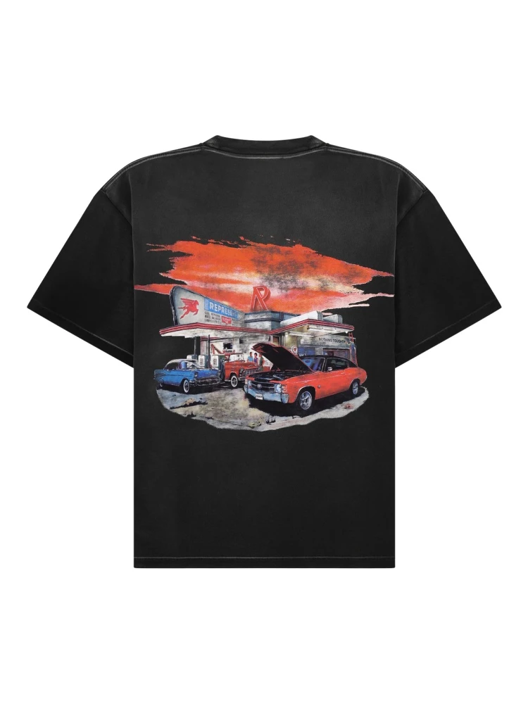 T-SHIRT CON STAMPA "24 HOUR SERVICE" alternative
