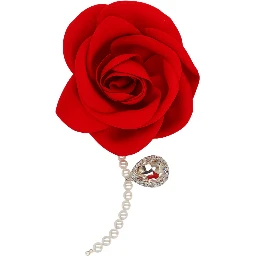 ORECCHINO PENDENTE CON ROSA