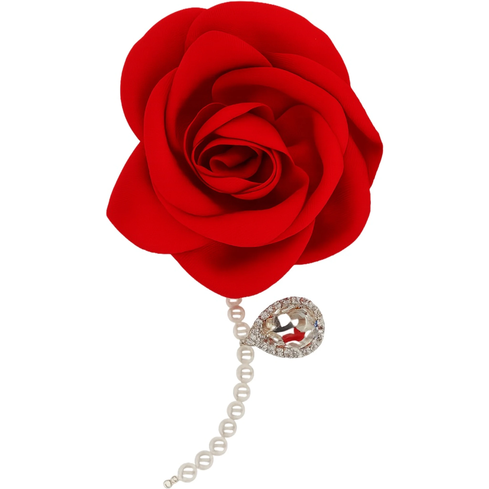 ORECCHINO PENDENTE CON ROSA