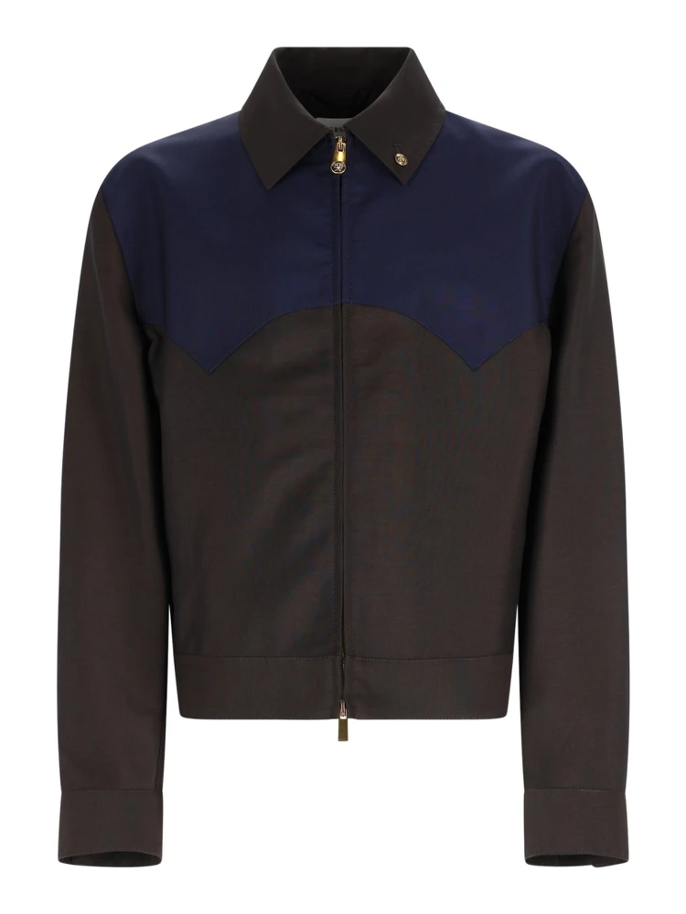 GIACCA IN LANA E MOHAIR CON ZIP