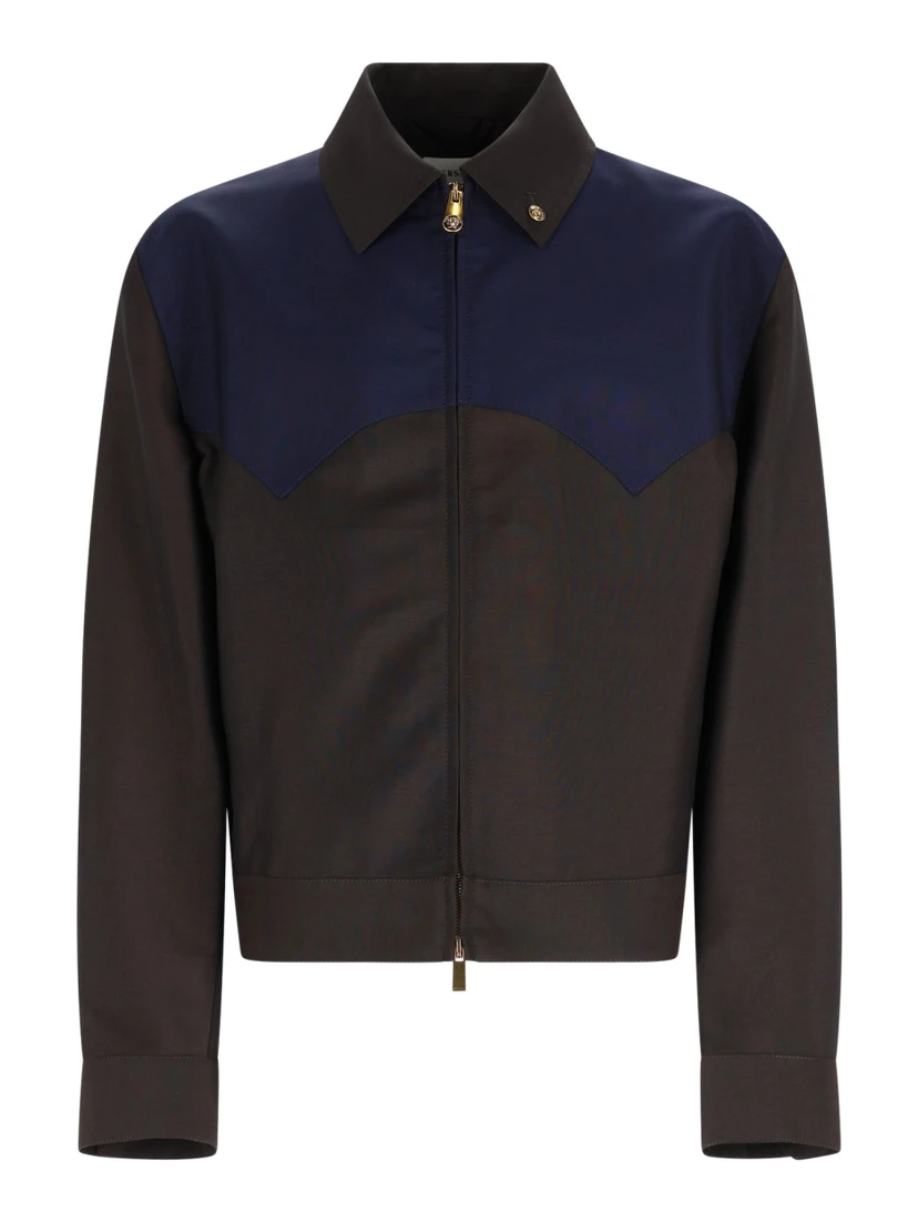 GIACCA IN LANA E MOHAIR CON ZIP