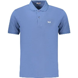 Blue Cotton Polo Shirt
