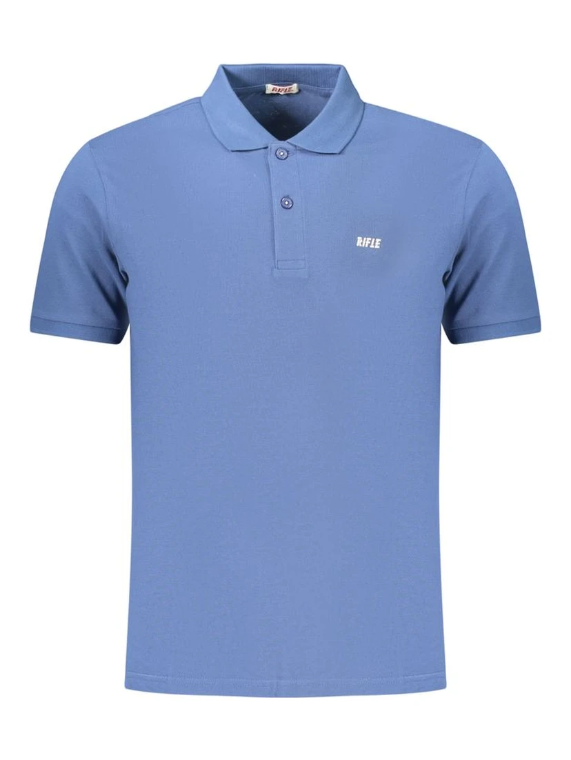 Blue Cotton Polo Shirt
