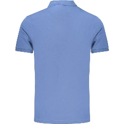 Blue Cotton Polo Shirt