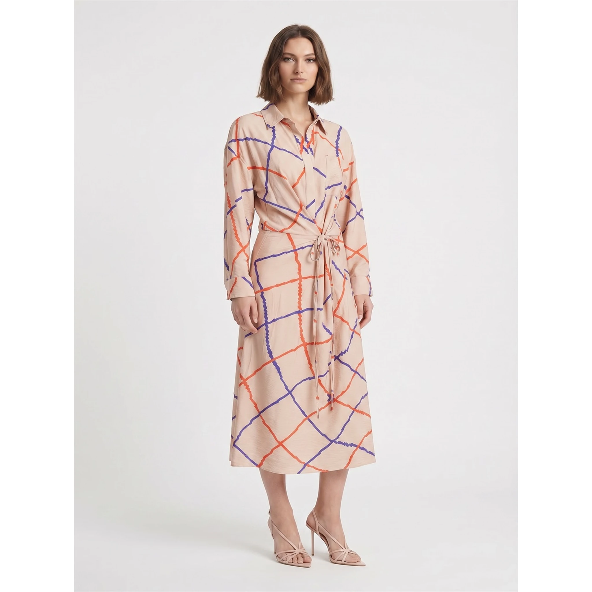 FLOUNCED DRESS
