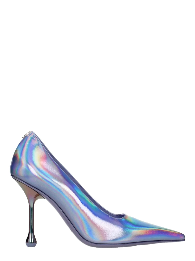 Purple Leather High Heel Pumps