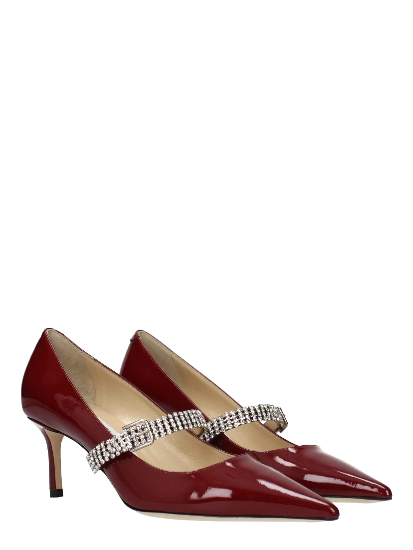 Red Leather High Heel Pumps