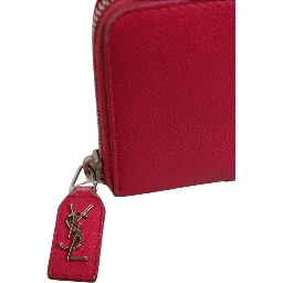 Magenta and Silver logo wallet