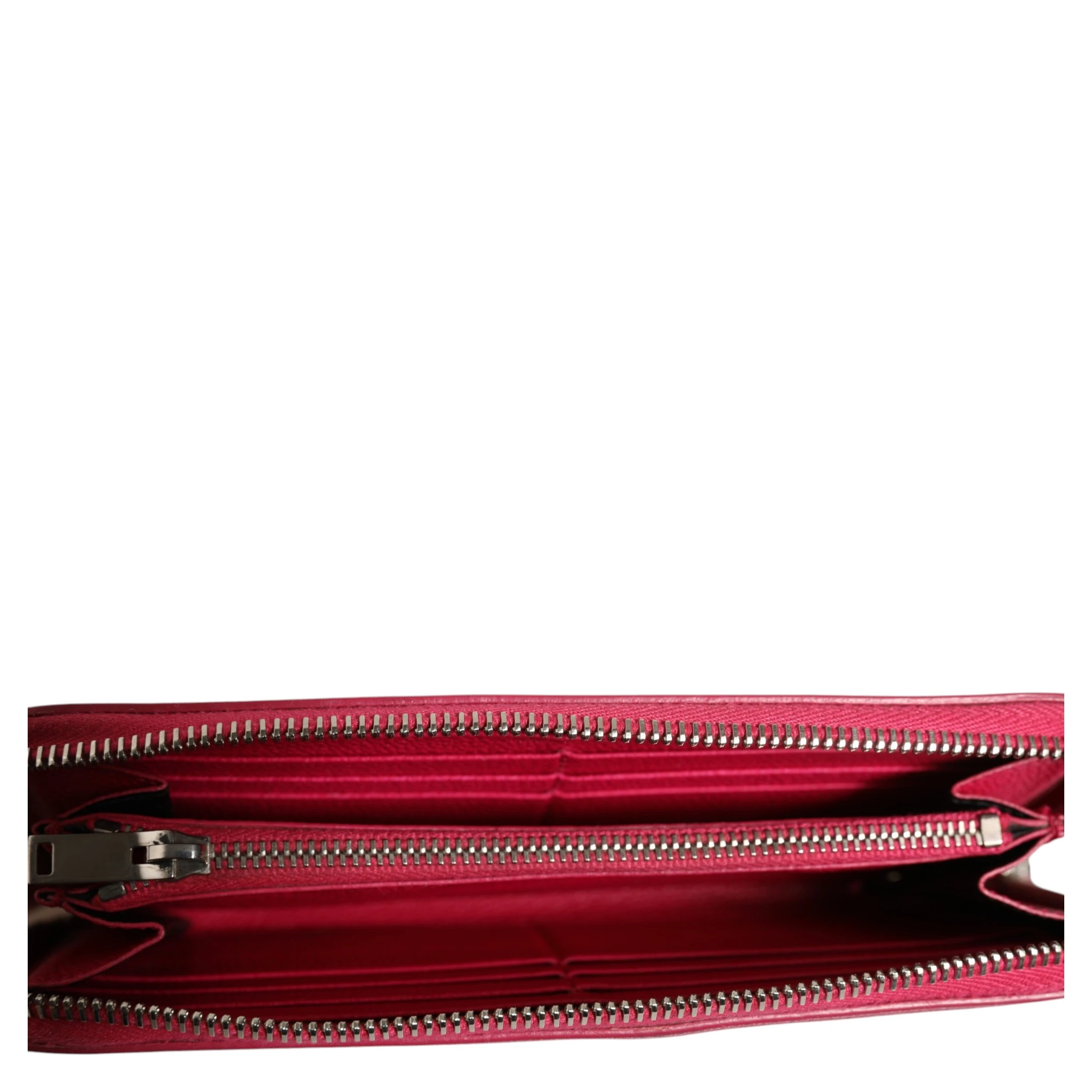 Magenta and Silver logo wallet