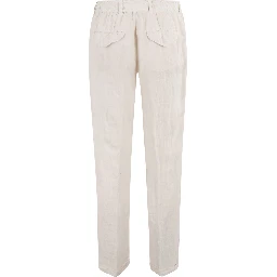 PANTA LACCIO LINO ELASTICO IN VITA