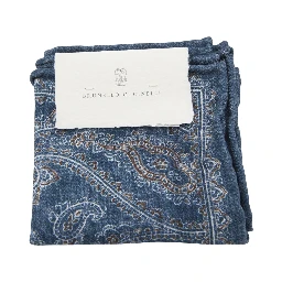Blue Silk Pocket Square