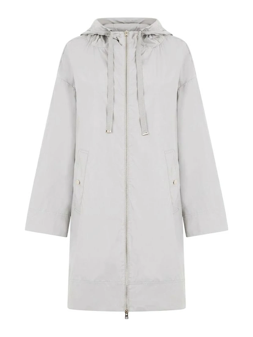 Gray Elastane Coat