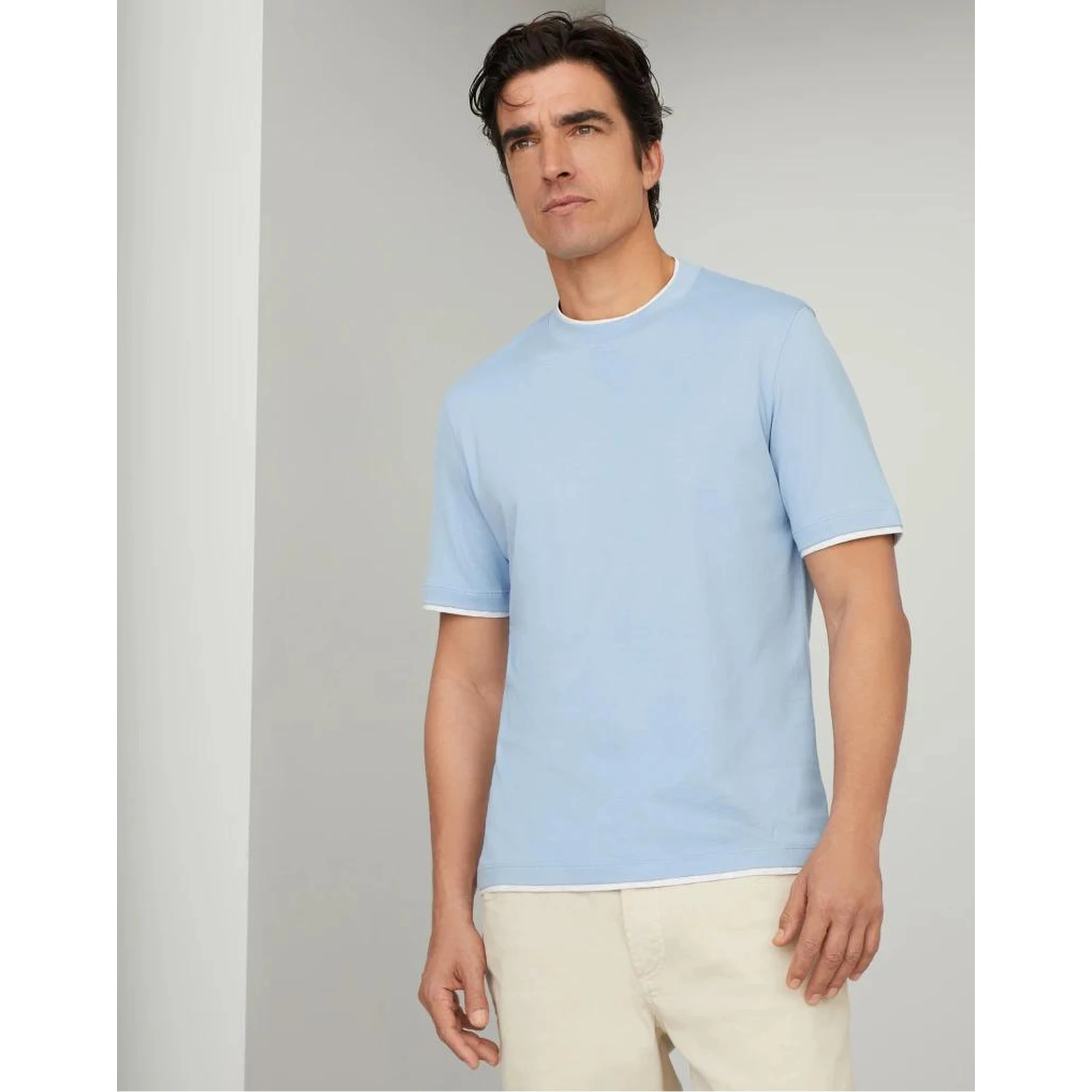 Bicolor Cotton T-Shirt