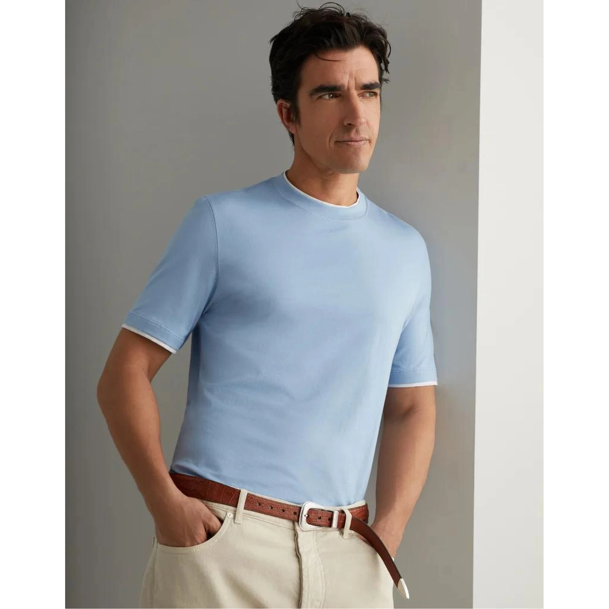 Bicolor Cotton T-Shirt