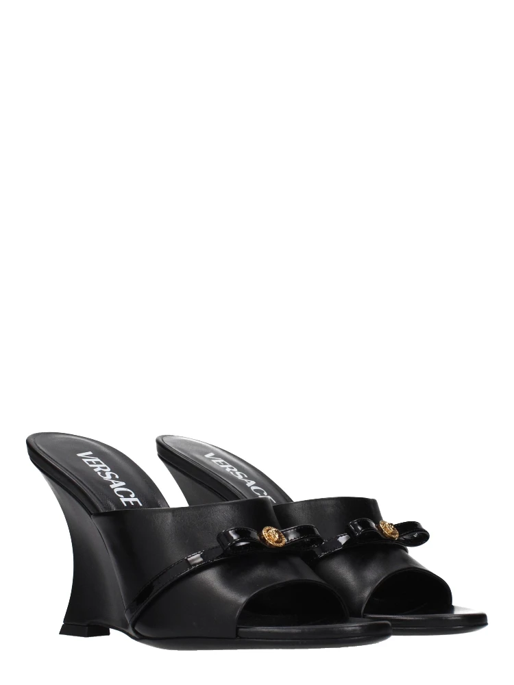 Black Leather Wedge Sandals alternative