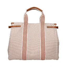 Beige Fabric Handbag