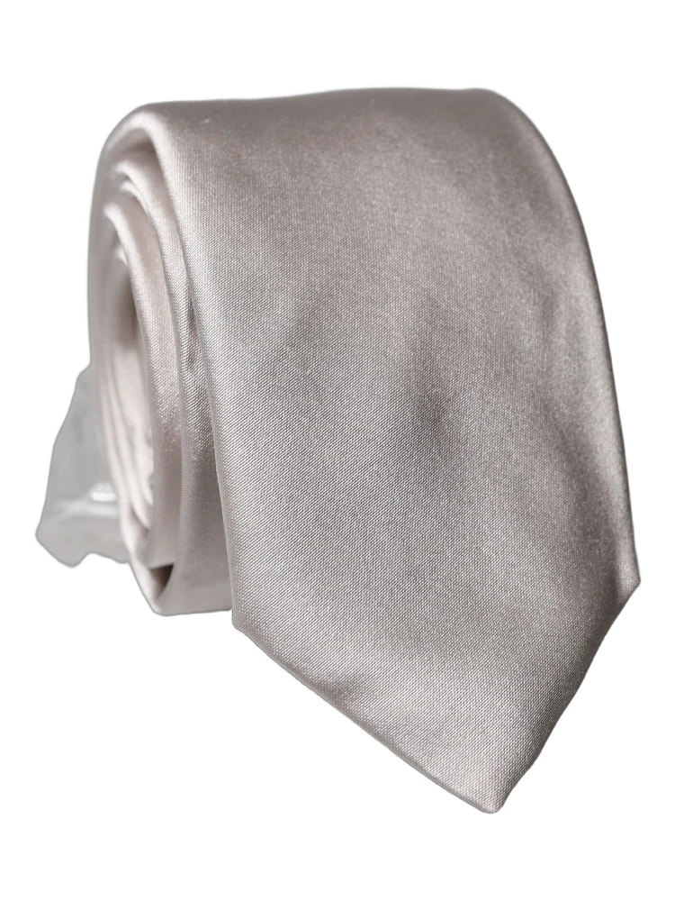 Light Gray Silk Satin Wide Adjustable Men Necktie Tie alternative