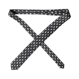 Black Paisley 100% Silk Adjustable Men Tied Necktie Tie
