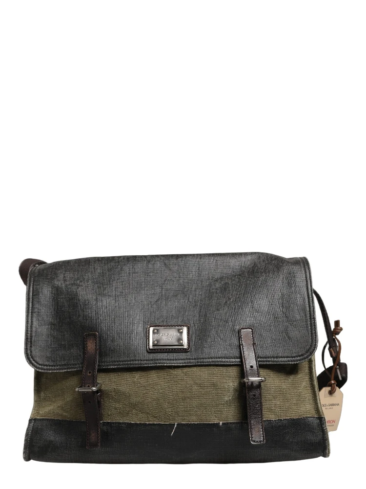 Military Green Two Tone Messenger Shoulder Borse Men Bag