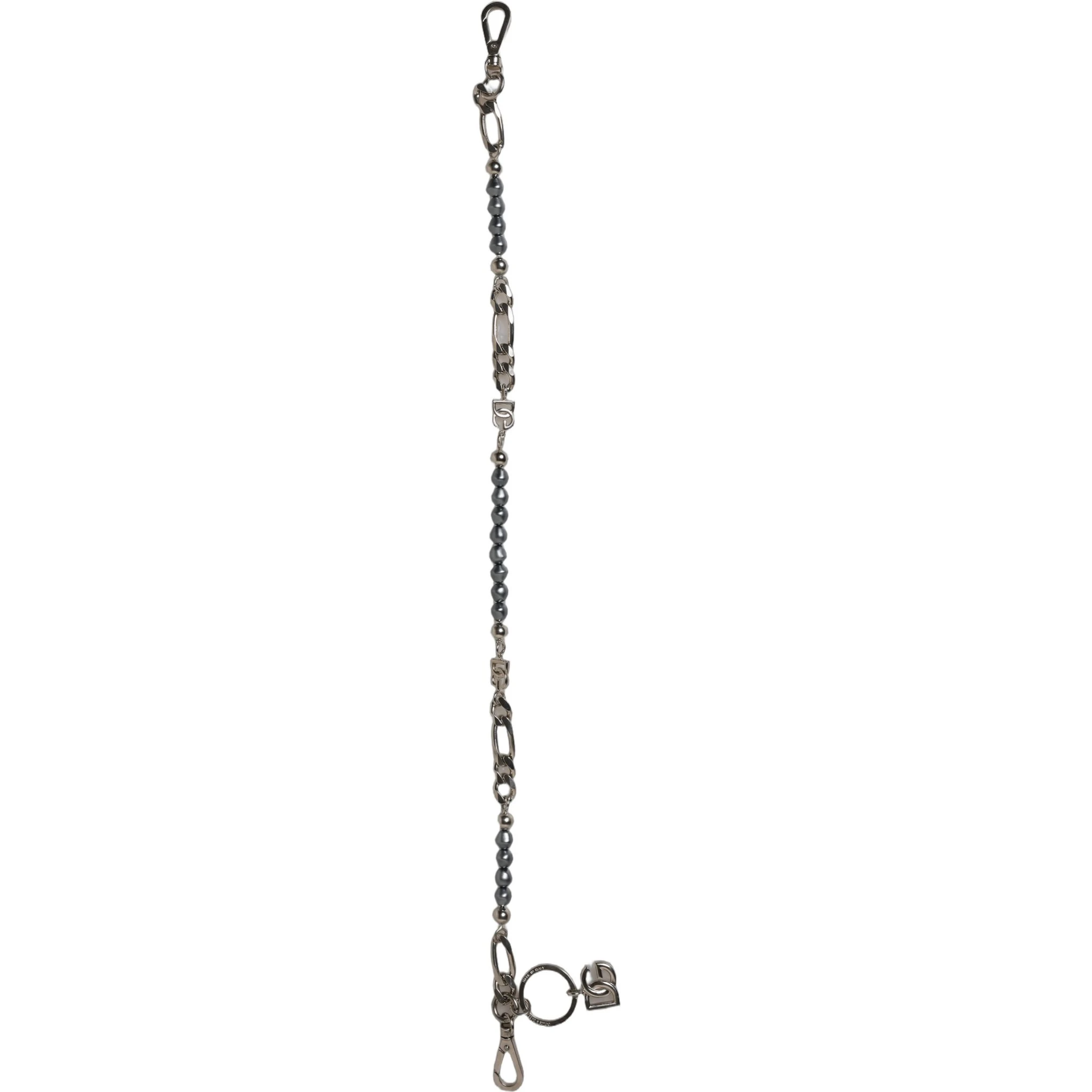 Silver Tone Chain Signature DG Logo Pendant Necklace
