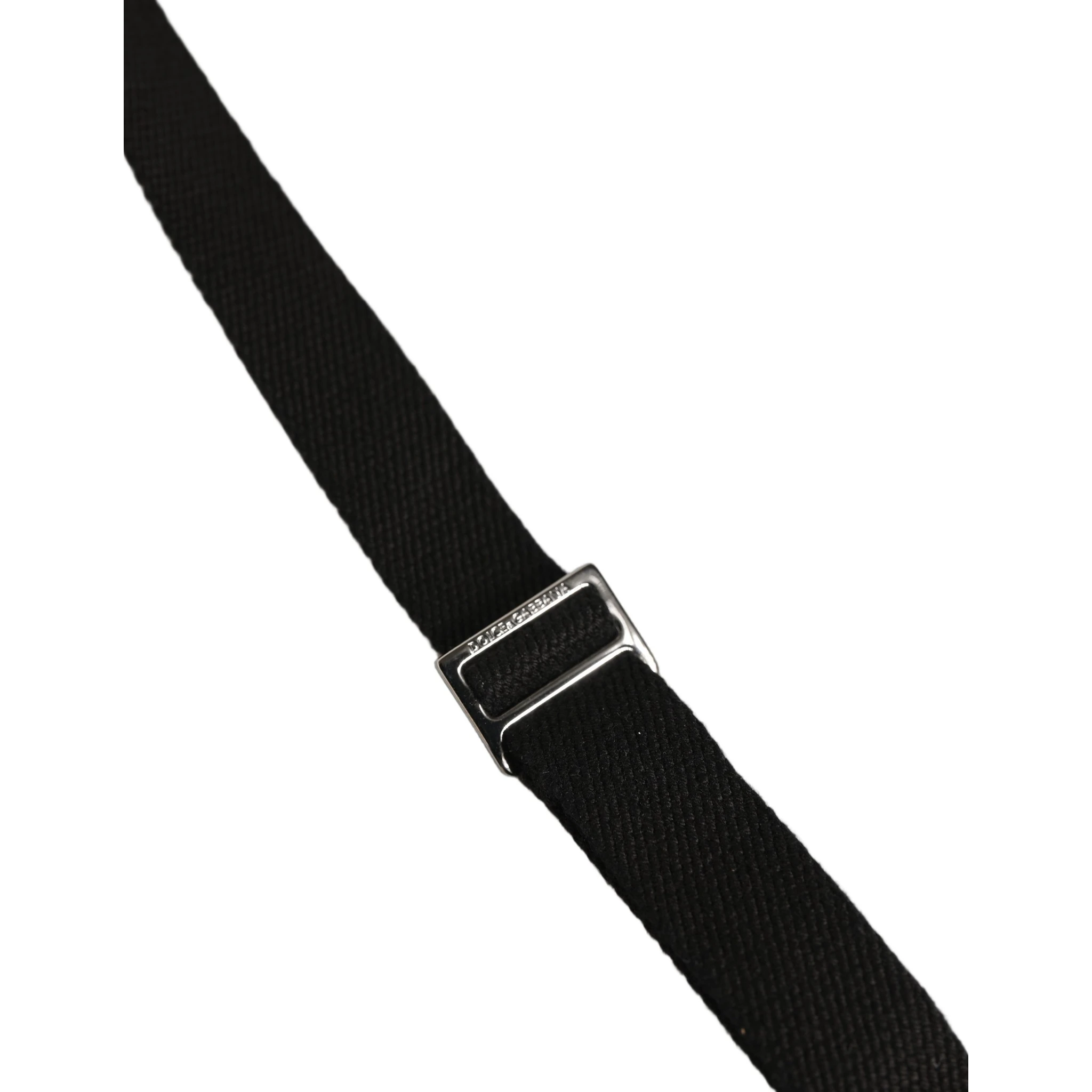 Black Cotton Leather Elastic Y-back Metal Clips Suspender