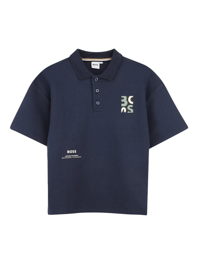 POLO MANICHE CORTE CON LOGO
