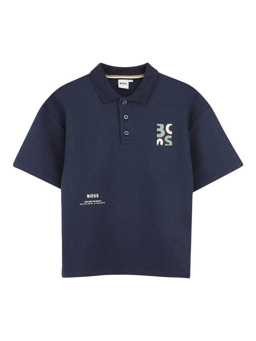 POLO MANICHE CORTE CON LOGO