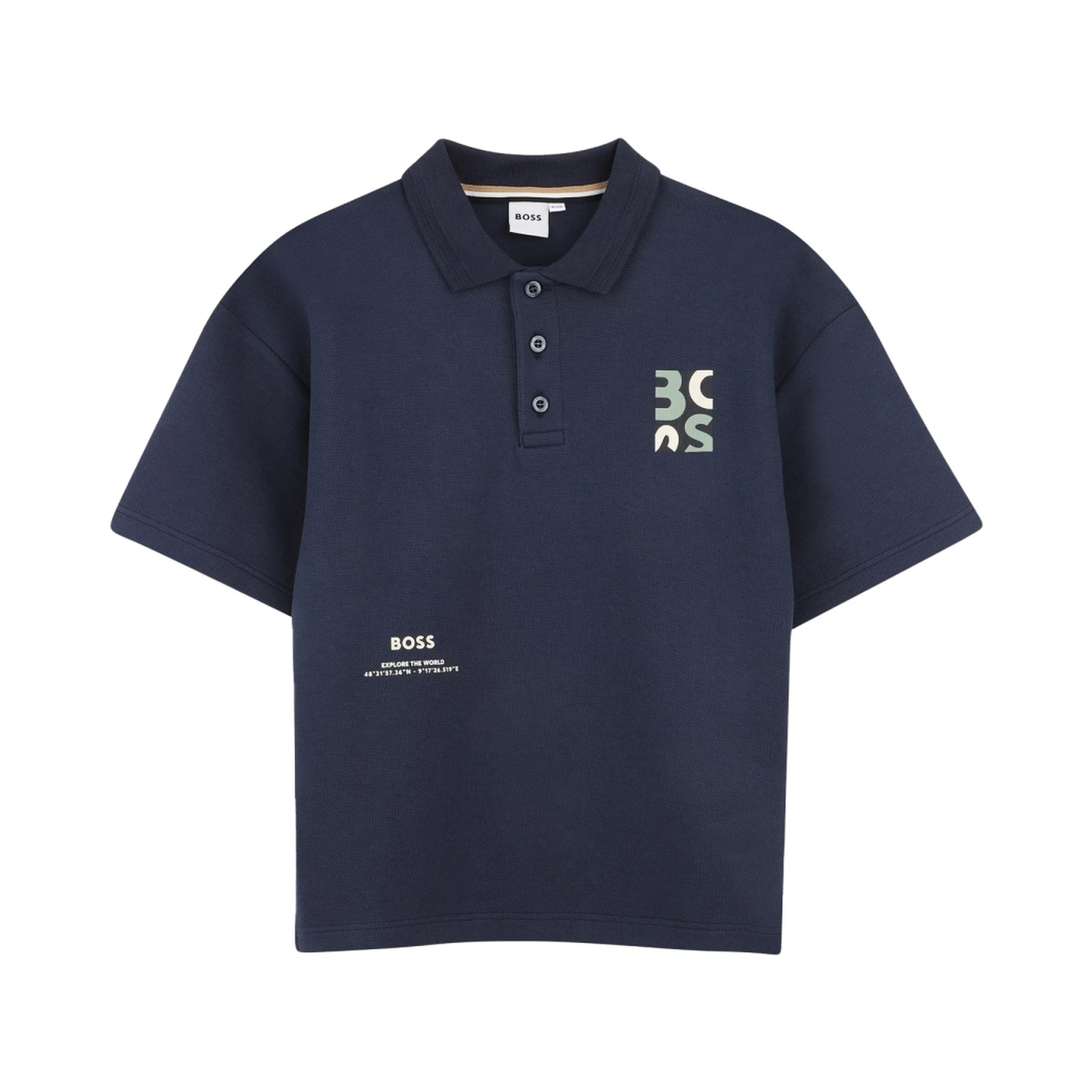 POLO MANICHE CORTE CON LOGO