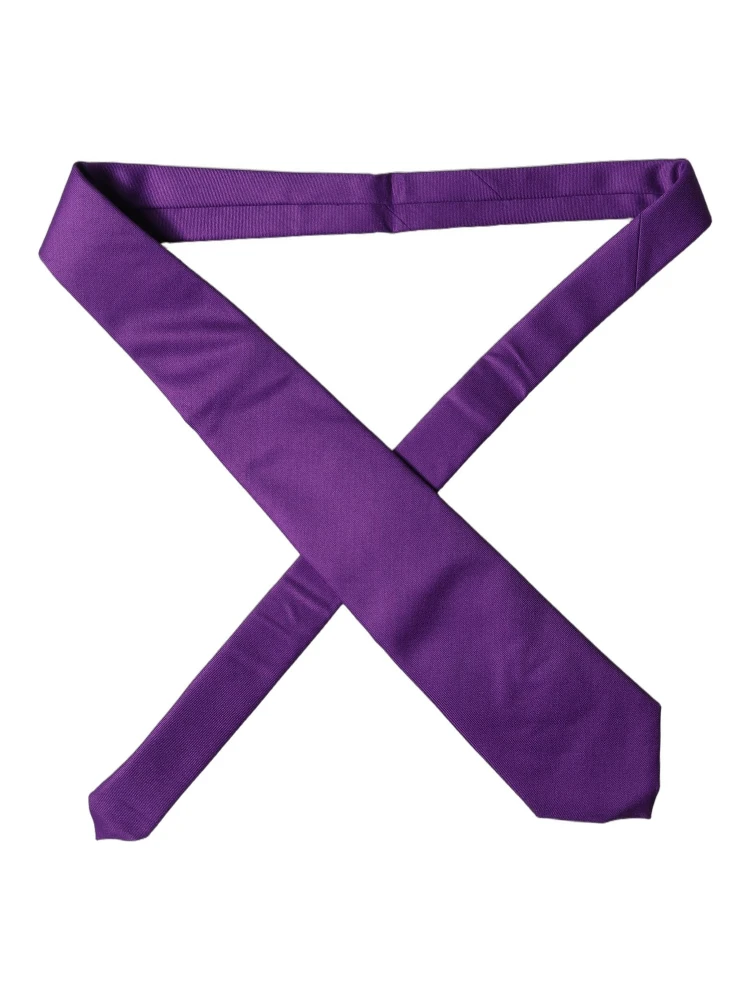 Purple Polyester Satin Adjustable Women Tied Necktie Tie alternative