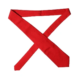 Red Solid Silk Cotton Adjustable Women Necktie Tie