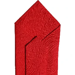 Red Solid Silk Cotton Adjustable Women Necktie Tie