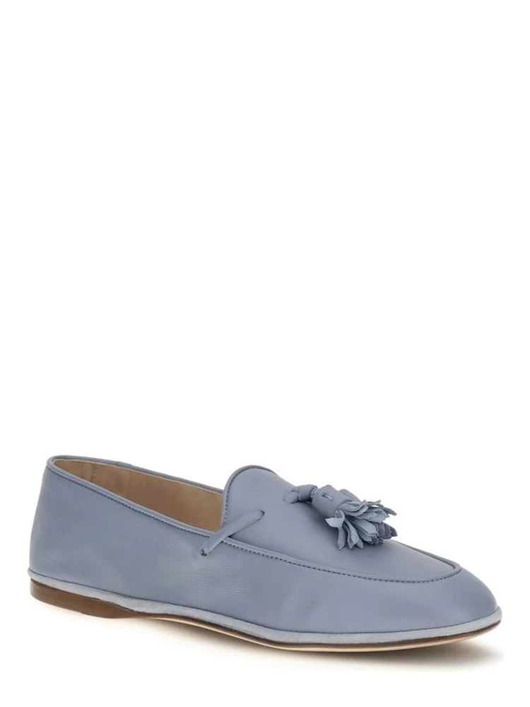 Blue Calf Leather Bos Taurus Slip-On Loafers alternative