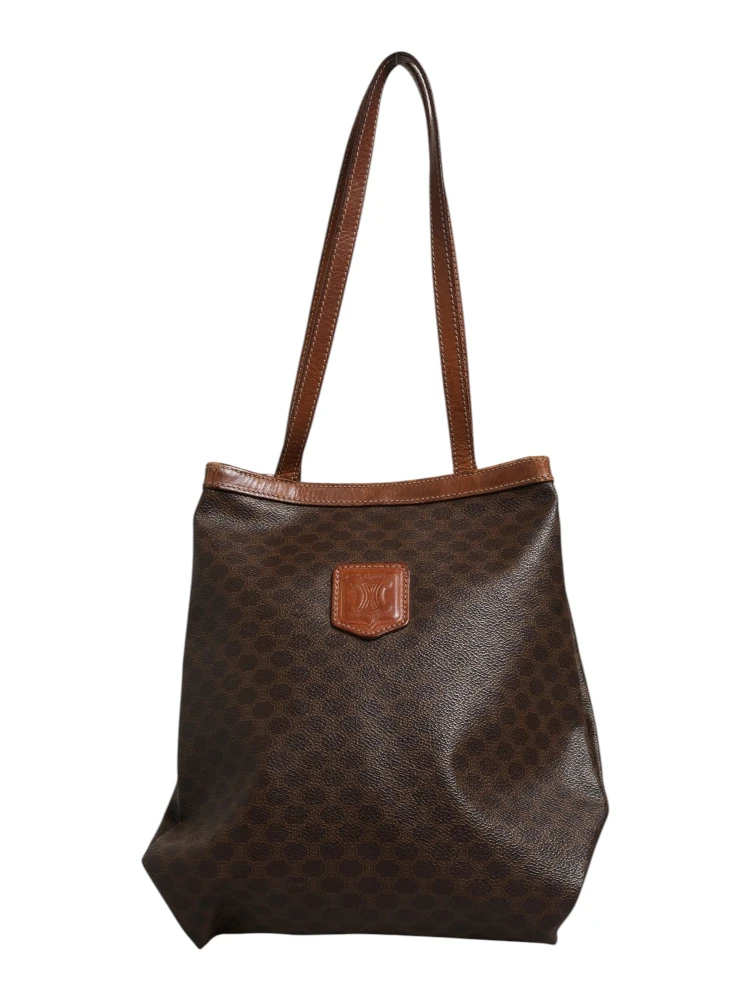 Macadam Canvas Shoulder Tote Bag