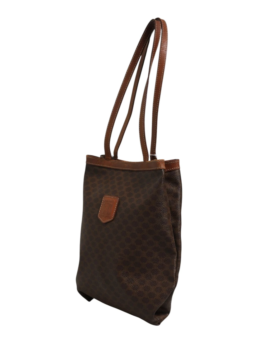 Macadam Canvas Shoulder Tote Bag