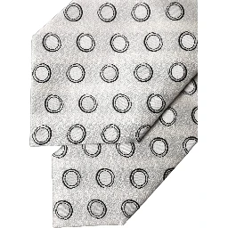 White Gray Polka Dot Silk Adjustable Women Necktie Tie