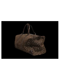 Dark brown and Gold logo duffel