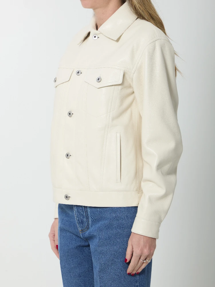 Intrecciato leather jacket alternative