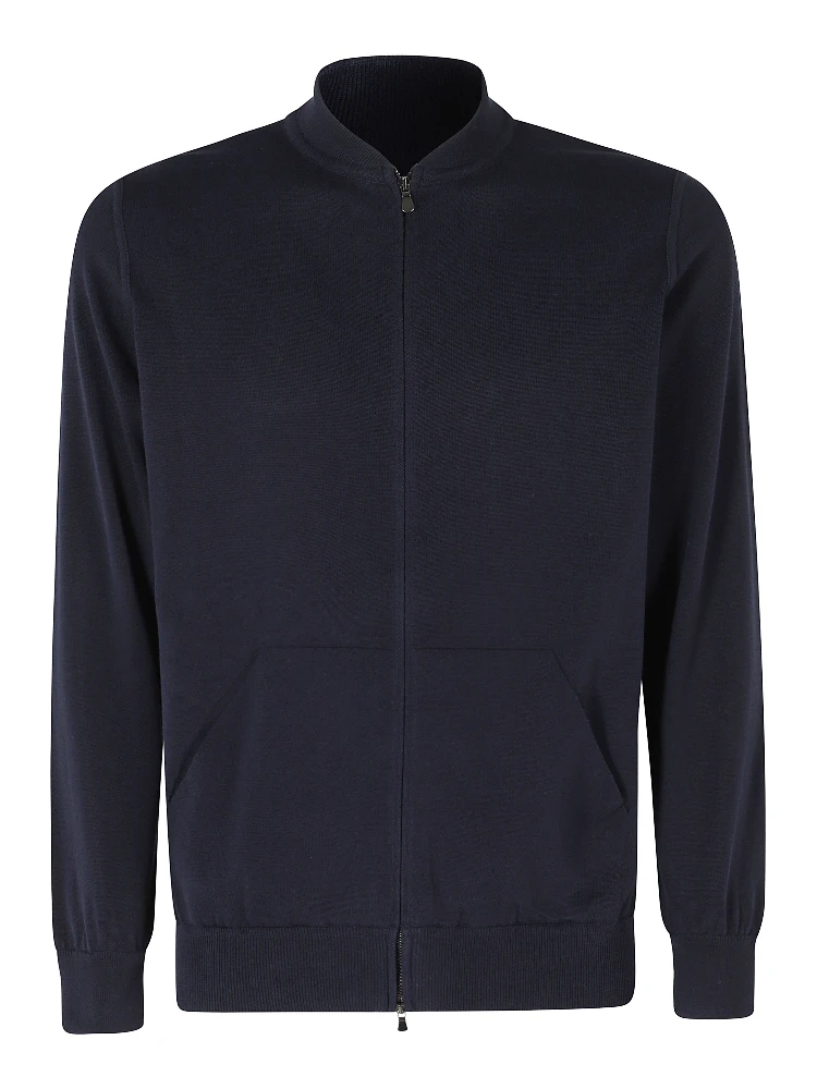 MAGLIA BOMBER ZIP CREPE COTONE