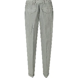 PANTA LACCIO LINO ELASTICO IN VITA