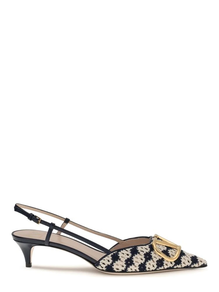 Multicolor Goatskin Mid Heel Pumps
