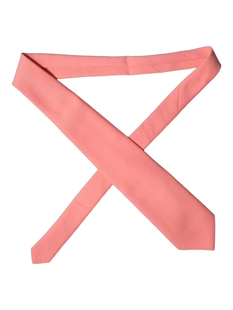 Coral Pink Polyester Adjustable Women Tied Necktie Tie alternative