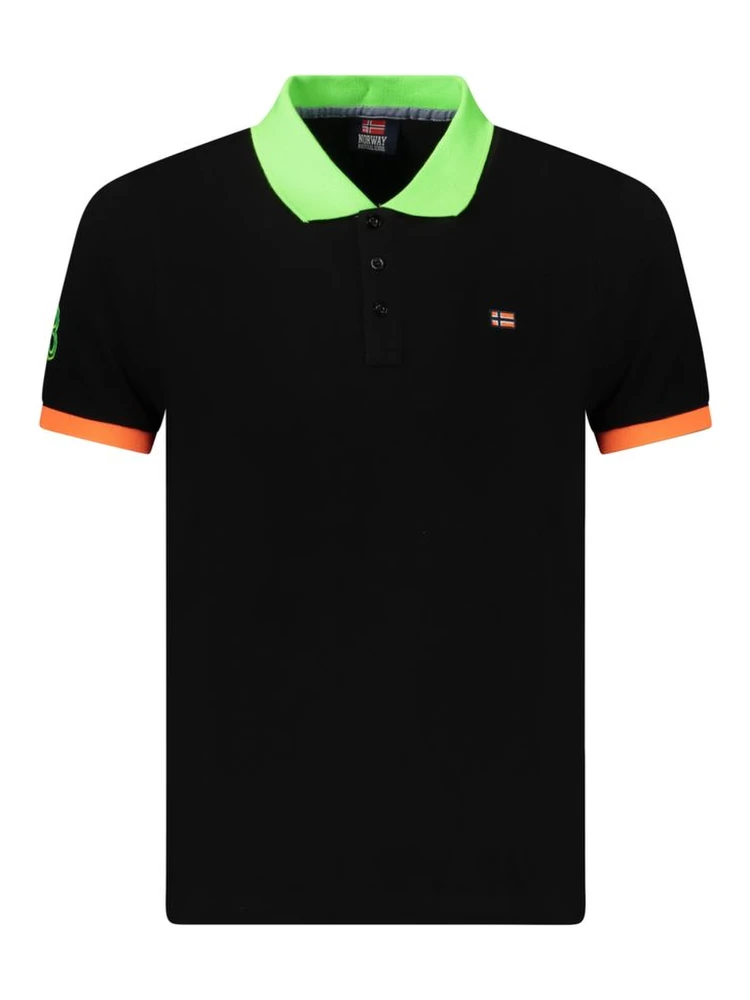 Black Cotton Polo Shirt