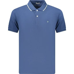 Blue Cotton Polo Shirt