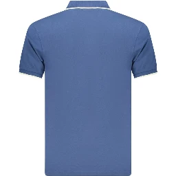 Blue Cotton Polo Shirt